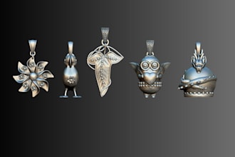 3d jewelry cad design for 3d printing and 360 rendering
