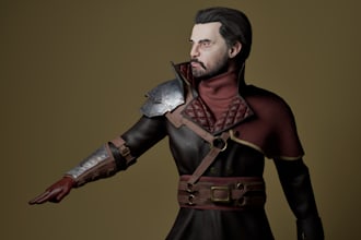 design 3d character model 3d game character rigging for unity or unreal engine