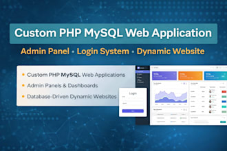 build a PHP mysql web application, custom admin panel
