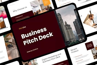 create business consultants proposal pitch deck, sales client presentation