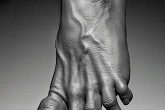sculpt 3d leg model for printing