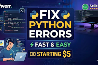 fix simple python errors and small tasks in 24 hours
