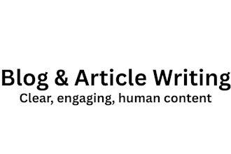 write blog posts or articles