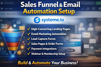 setup sales funnel with email automation in system io landing page expert
