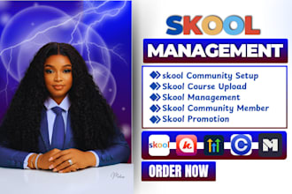 be your skool community manager, skool community setup, skool management, skool