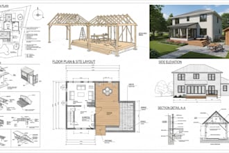 provide city permit ready architectural drawings and blueprint adu, mep drawings