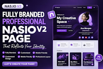 create a fully branded professional nasio v2 page for your identity