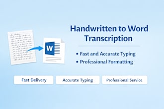 transcribe handwritten documents into word accurately
