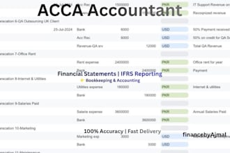 provide ifrs reporting, accounting, and bookkeeping services as acca
