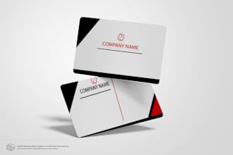 stylish business card and logo design
