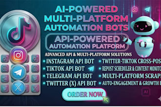 instagram api bot tiktok api bot telegram api bot twitter tiktok automation bot