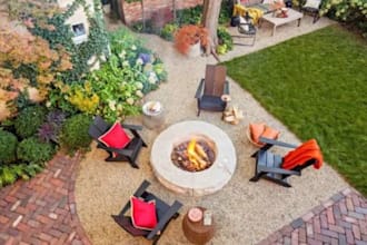 3d landscape frontyard, backyard, garden swimming pool design and rendering