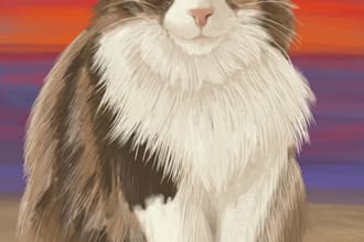 create a portait illustration of your pet