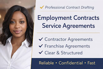 draft employment contract, independent contractor, service, franchise agreement