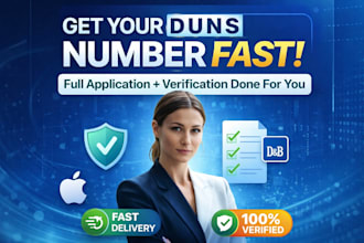 apply and get your d u n s number and handle verification