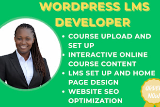 wordpress lms website, online course and elearning platform