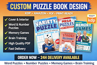 design printable crossword, sudoku, word search puzzles