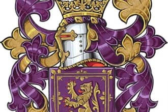 design a unique coat of arms, family crest, or heraldry logo