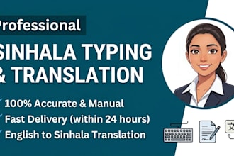 do professional sinhala typing and translation