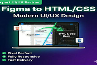 convert figma design to responsive HTML and CSS page