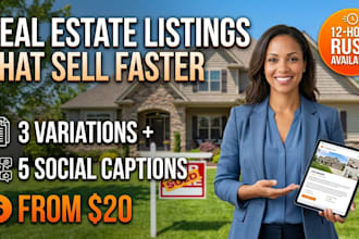 write professional real estate listing descriptions