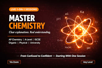 help you master chemistry concepts through live online tutoring