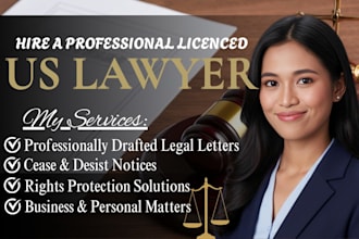 draft formal payment demand letter dispute letter or legal notice as US attorney
