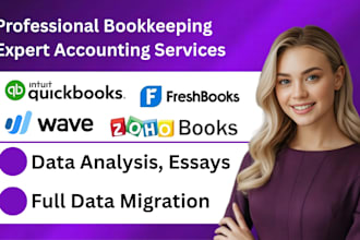 setup migrate accounting bookkeeping on quickbooks crm freshbooks wave zohobook