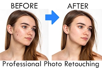 do professional photo retouching and skin editing
