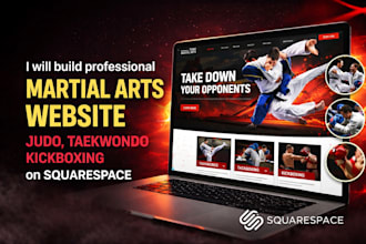 build professional martial arts website judo taekwondo kickboxing on squarespace