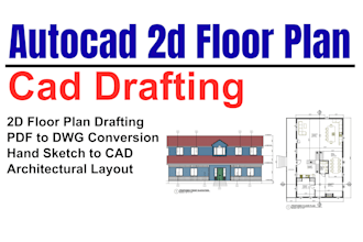 do autocad 2d floor plan drafting and PDF to cad conversion