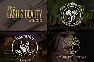 do minimalist cosmetics, makeup, and beauty logo design