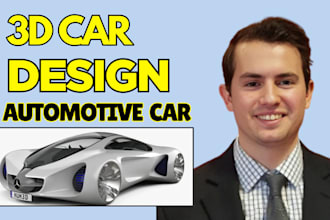 design sketch and 3d model for concept development, automotive and 3d car design