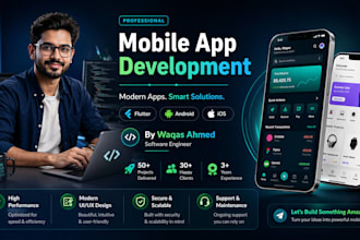 develop mobile app for andorid, ios using flutter