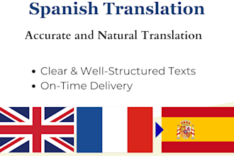 translate english and french to spanish prosesionally