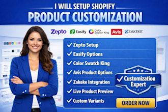 setup shopify zepto easify color swatch king avis product option zakeke website