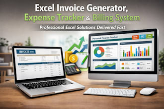 create excel invoice generator, billing system and order tracking spreadsheet