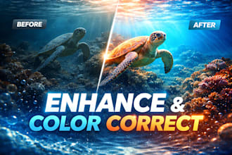 enhance and color correct your underwater photos