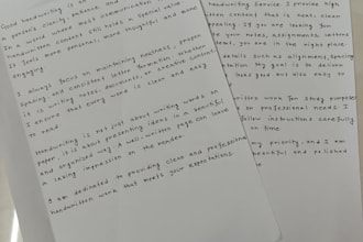 anything with my beautiful handwriting