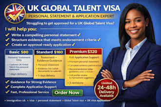 prepare a strong UK global talent visa application with personal statement