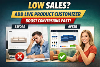 fix low sales with shopify 2d  3d furniture configurator zakeke kickflip