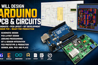 design arduino pcb, circuit design, schematic, iot development, sensor pcb