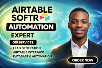 do airtable automation airtable database crm softr webapp make com expert