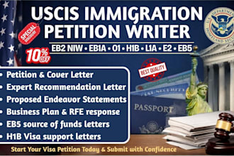 write eb2 niw petition letter eb1a expect opinion letter e2 business plan l1 rfe
