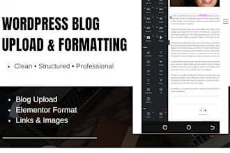 upload and format wordpress blog posts with elementor