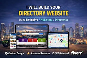 design directory website using listingpro or mylisting or directorist