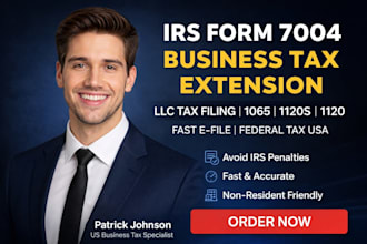 e file irs form 7004 business tax extension llc 1065 1120s federal tax filing US