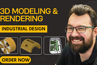do industrial product design, concept sketching, 3d cad, rendering and 3d design