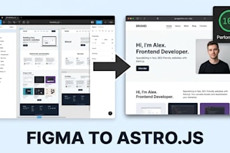 convert the figma design to pixel perfect astro js website with tailwind CSS