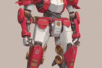 draw custom mecha or robotic illustration